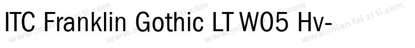 ITC Franklin Gothic LT W05 Hv字体转换